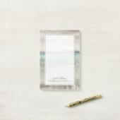 Jouw naam toevoegen | Aqua Horizon Post-it® Notes (Op bureau)