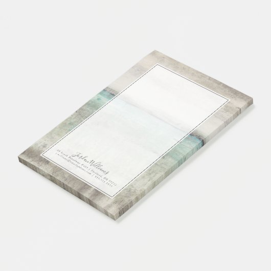 Jouw naam toevoegen | Aqua Horizon Post-it® Notes (Schuin)