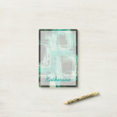 Jouw naam toevoegen | Aquamarine Windows I Post-it® Notes (Op bureau)