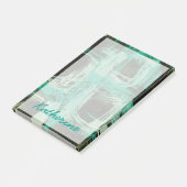 Jouw naam toevoegen | Aquamarine Windows I Post-it® Notes (Schuin)