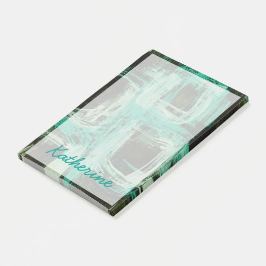 Jouw naam toevoegen | Aquamarine Windows I Post-it® Notes (Schuin)