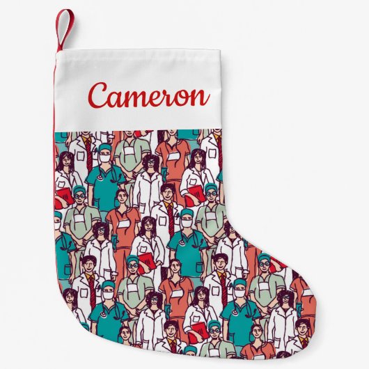 Jouw naam toevoegen | Arts- en chirurgische patroo Kleine Kerstsok (Voorkant)