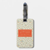 Jouw naam toevoegen | atoomgeïnspireerd midden-eeu bagagelabel (Achterkant verticaal)