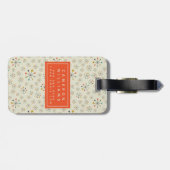 Jouw naam toevoegen | atoomgeïnspireerd midden-eeu bagagelabel (Achterkant horizontaal)