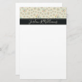 Jouw naam toevoegen | atoomgeïnspireerd midden-eeu briefpapier (Voorkant / Achterkant)