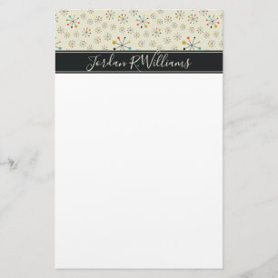 Jouw naam toevoegen   atoomgeïnspireerd midden-eeu briefpapier