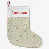 Jouw naam toevoegen | atoomgeïnspireerd midden-eeu kleine kerstsok (Voorkant)