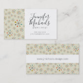 Jouw naam toevoegen | atoomgeïnspireerd midden-eeu visitekaartje (Voorkant / Achterkant)