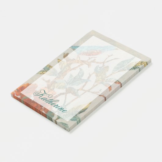 Jouw naam toevoegen | Aviaire collage I Post-it® Notes (Schuin)