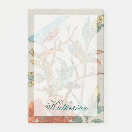 Jouw naam toevoegen | Aviaire collage I Post-it® Notes (Voorkant)