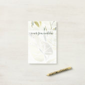 Jouw naam toevoegen | Batik Leaves Post-it® Notes (Op bureau)