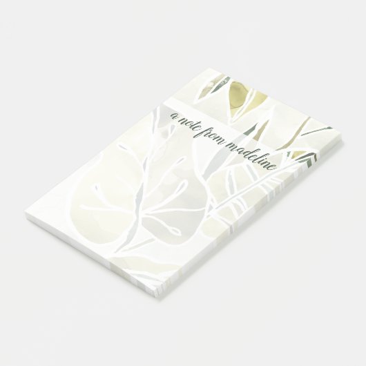 Jouw naam toevoegen | Batik Leaves Post-it® Notes (Schuin)