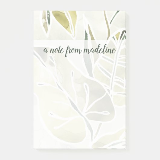 Jouw naam toevoegen | Batik Leaves Post-it® Notes (Voorkant)