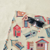 Jouw naam toevoegen | Beach Hut Pattern Strandlaken (In situ)
