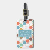 Jouw naam toevoegen | Bee Hive Module Patroon Bagagelabel (Voorkant verticaal)