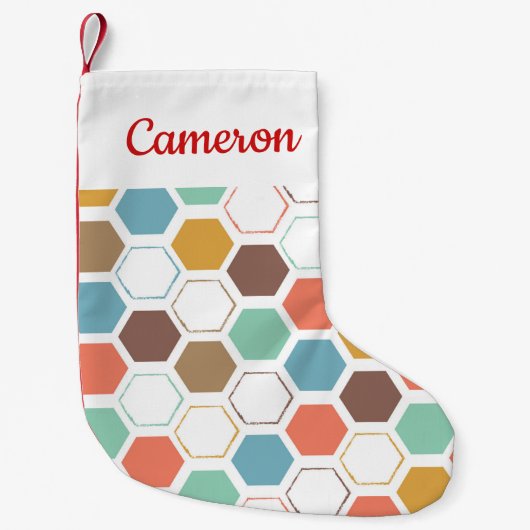 Jouw naam toevoegen | Bee Hive Module Patroon Kleine Kerstsok (Voorkant)