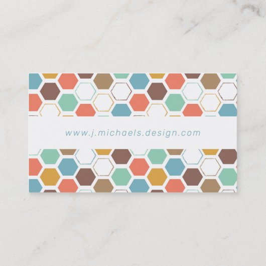 Jouw naam toevoegen | Bee Hive Module Patroon Visitekaartje (Achterkant)