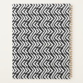 Jouw naam toevoegen | Black Hand Drawn Chevron Pat Planner (Achterkant)