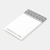 Jouw naam toevoegen | Black Hand Drawn Chevron Pat Post-it® Notes (Schuin)