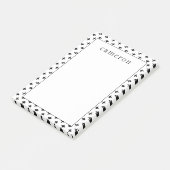 Jouw naam toevoegen | Black Ink Stoke Cross Patter Post-it® Notes (Schuin)