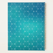 Jouw naam toevoegen | Blauw Blauwgroen DNA-patroon Planner (Achterkant)