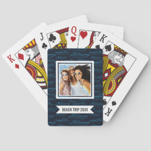 Jouw naam toevoegen   Blauw jacht Patroon Pokerkaarten