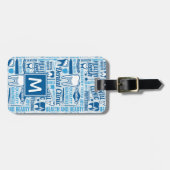 Jouw naam toevoegen | Blauw tandheelkundig klinisc Bagagelabel (Voorkant horizontaal)