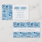 Jouw naam toevoegen | Blauw tandheelkundig klinisc Visitekaartje (Voorkant / Achterkant)