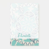 Jouw naam toevoegen | Blauwe batik Tile I Post-it® Notes (Voorkant)