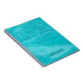 Jouw naam toevoegen | Blauwe Cuba-kaart Notitieboek (Rechterzijde)