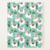 Jouw naam toevoegen | Blauwgroen patroon met luido Planner (Achterkant)