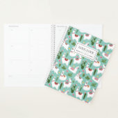 Jouw naam toevoegen | Blauwgroen patroon met luido Planner (Display)