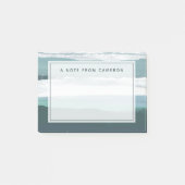 Jouw naam toevoegen | Blauwgroen Zee Post-it® Notes (Voorkant)