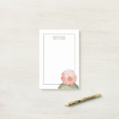 Jouw naam toevoegen | Bloemende cactus Post-it® Notes (Op bureau)