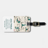 Jouw naam toevoegen | Blooming Succulents Pattern Bagagelabel (Voorkant horizontaal)