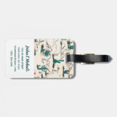 Jouw naam toevoegen | Blooming Succulents Pattern Bagagelabel (Achterkant horizontaal)
