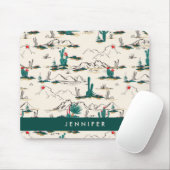 Jouw naam toevoegen | Blooming Succulents Pattern Muismat (Met muis)