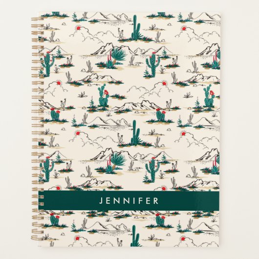 Jouw naam toevoegen | Blooming Succulents Pattern Planner (Voorkant)