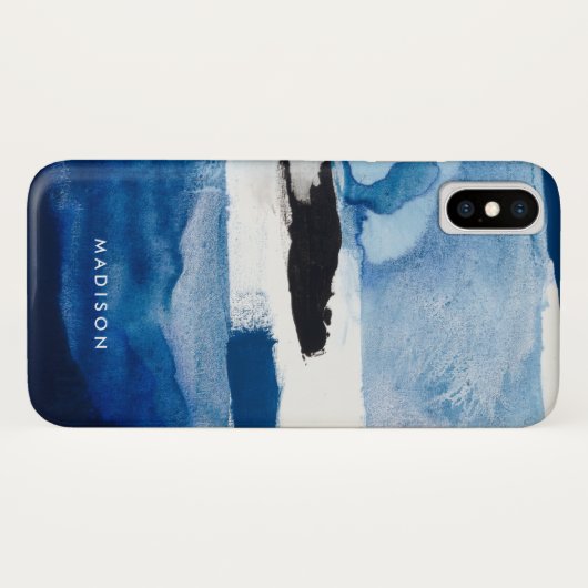 Jouw naam toevoegen | Blue Amore II Case-Mate iPhone Case (Achterkant (horizontaal))