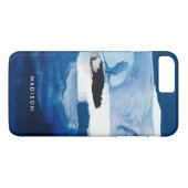 Jouw naam toevoegen | Blue Amore II Case-Mate iPhone Case (Achterkant (Horizontaal))