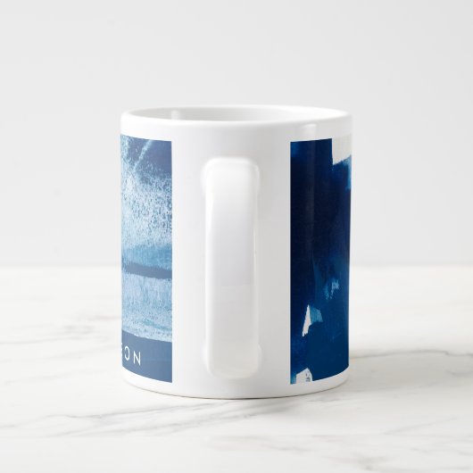 Jouw naam toevoegen | Blue Amore II Grote Koffiekop (Achterkant)