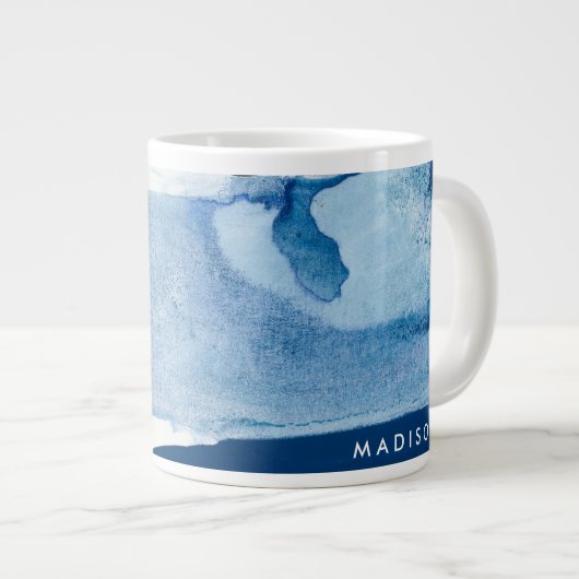 Jouw naam toevoegen | Blue Amore II Grote Koffiekop (Voorkant rechts)