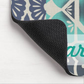 Jouw naam toevoegen | Blue Batik Tegel II Muismat (Hoek)