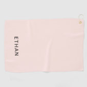 Jouw naam toevoegen | Blush roze Golfhanddoek (Horizontaal)