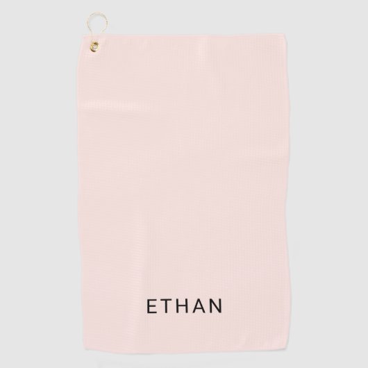 Jouw naam toevoegen | Blush roze Golfhanddoek (Voorkant)