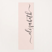 Jouw naam toevoegen | Blush roze handschrift Yogamat (Voorkant)