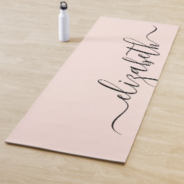 Jouw naam toevoegen | Blush roze handschrift Yogamat