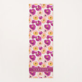 Jouw naam toevoegen | Botanisch patroon Waterverf Yogamat (Voorkant)