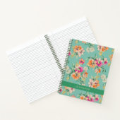 Jouw naam toevoegen | Bright Sketch Floral Pattern Notitieboek (Binnen)
