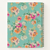 Jouw naam toevoegen | Bright Sketch Floral Pattern Notitieboek (Achterkant)